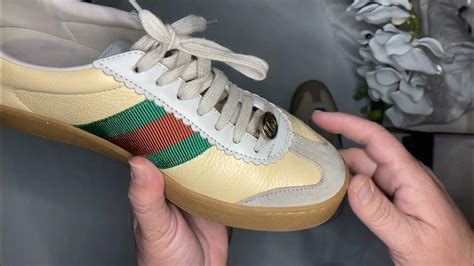 Very Comfortable GUCCI G74 TRAINERS ON FEET 